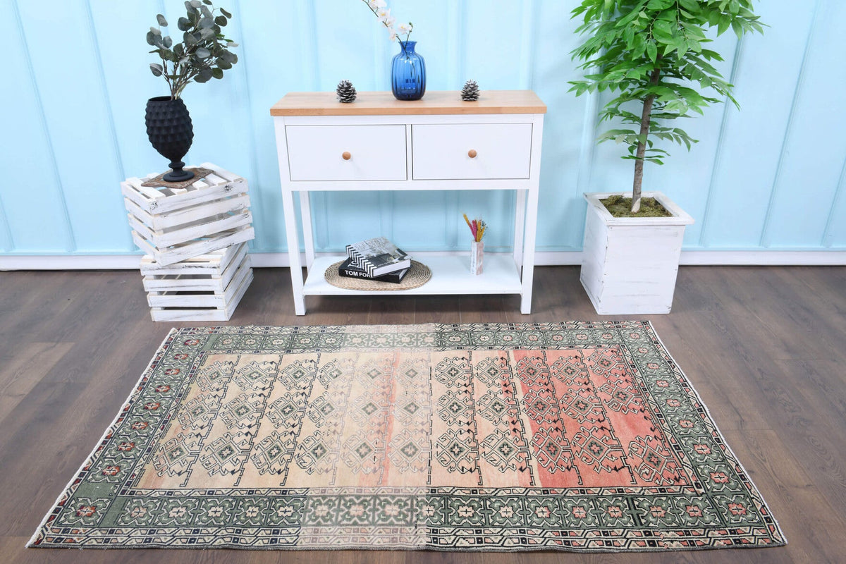 Vintage Ikat Throw Rug
