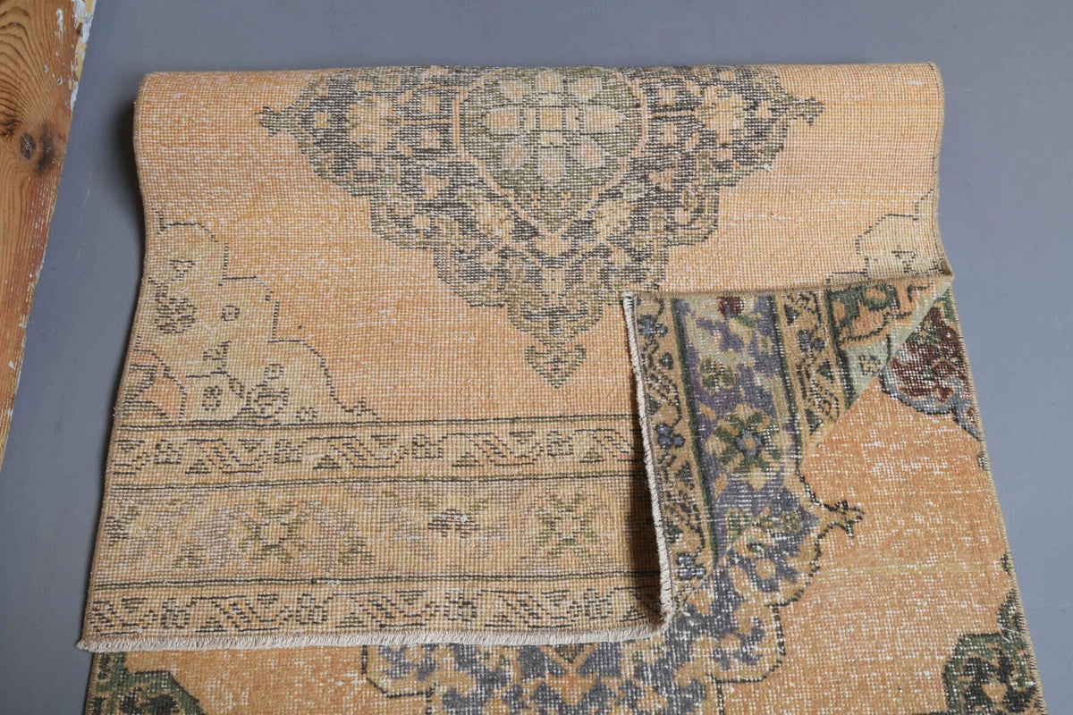 El yapımı vintage yolluk 94x371 cm oryantal desenli yün - mekan görünümü