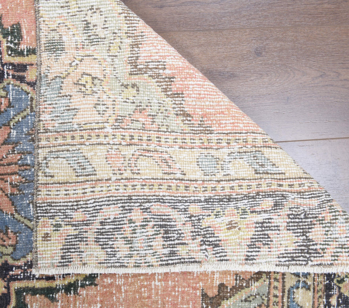 El yapımı vintage yolluk 81x345 cm oryantal desenli yün - desen detayı