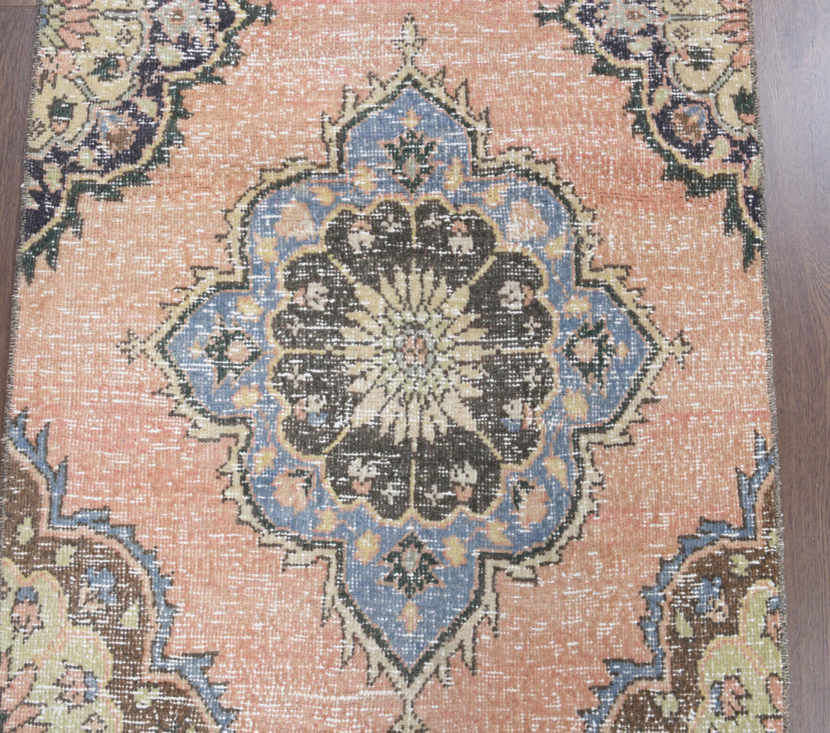 El yapımı vintage yolluk 81x345 cm oryantal desenli yün - mekan görünümü
