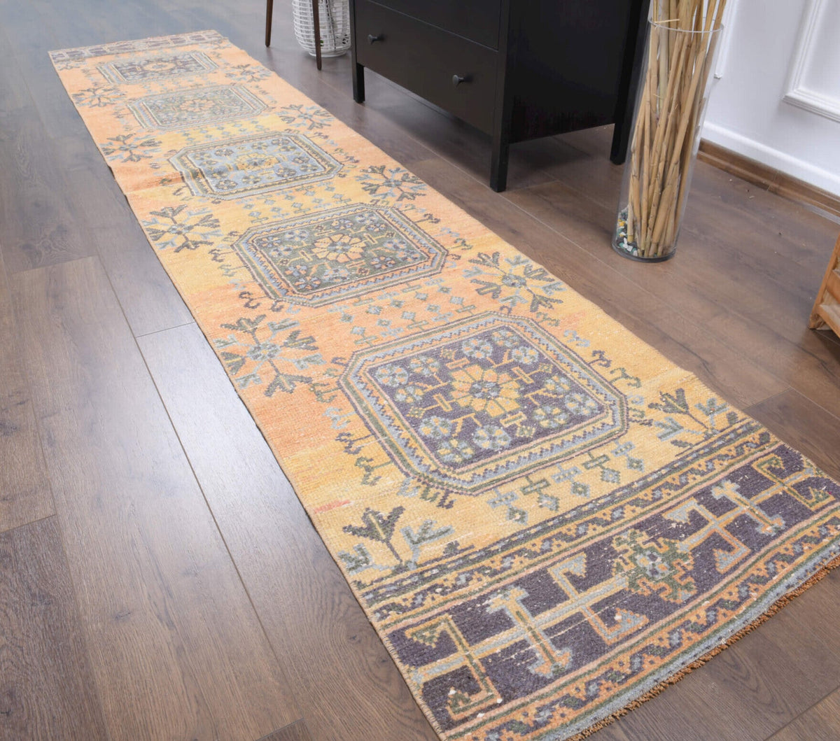 Vintage Oushak Runner Rug