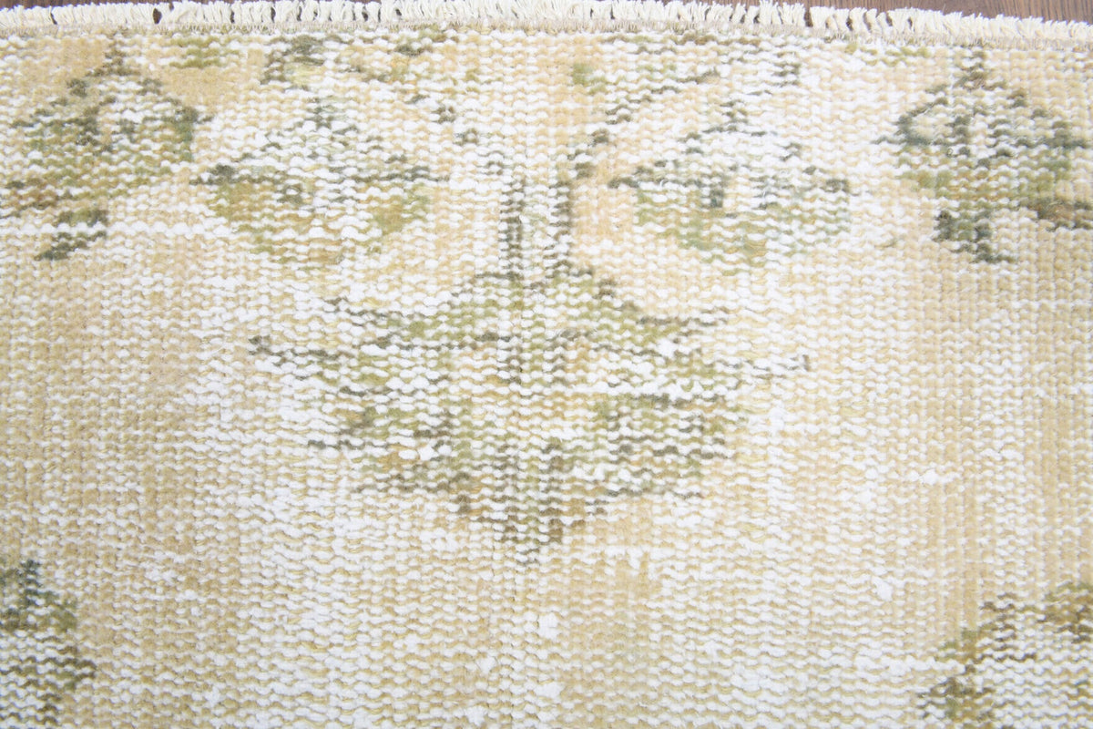 El yapımı vintage halı 76x165 cm oryantal desenli yün - desen detayı