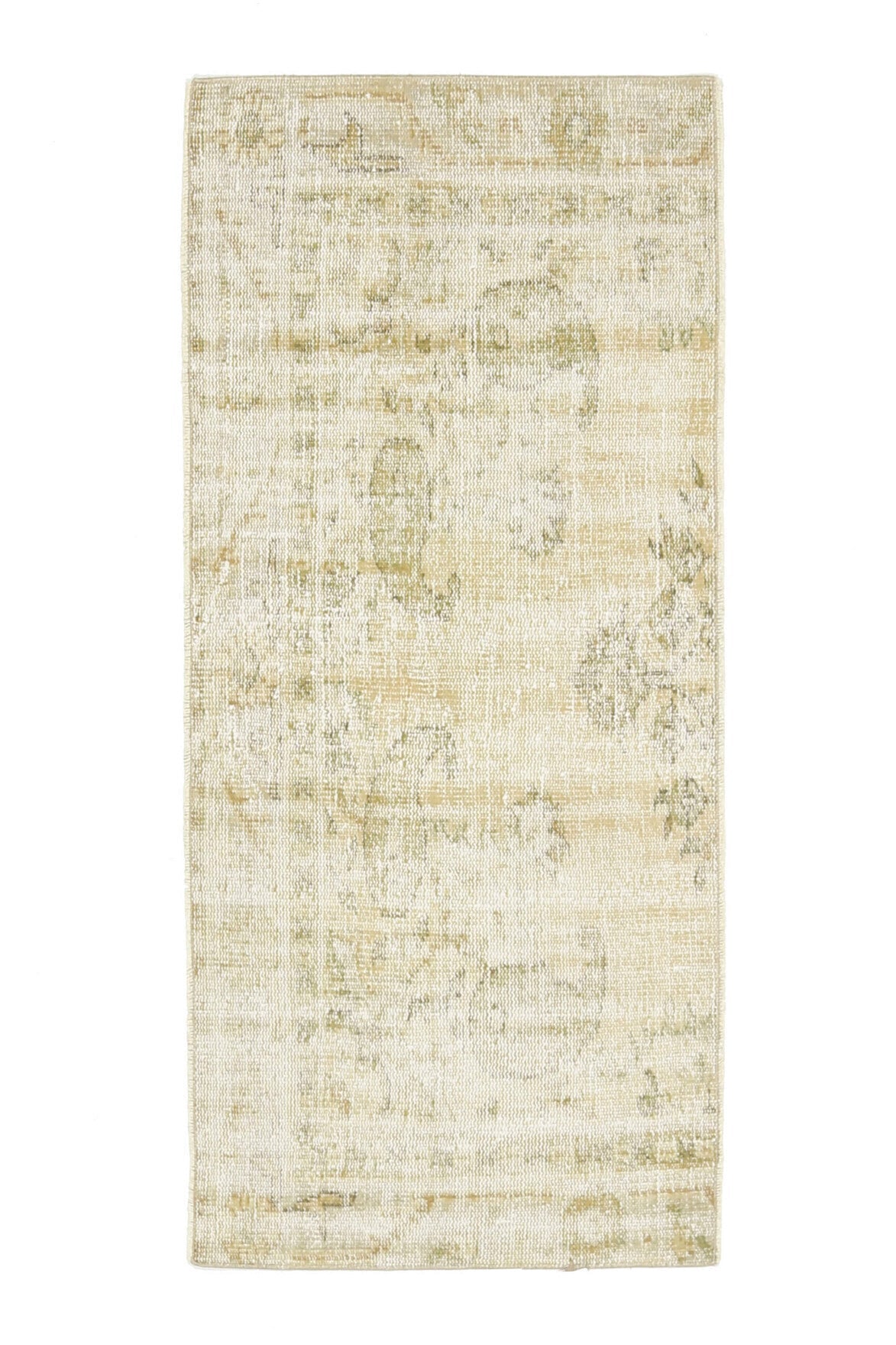 El yapımı vintage halı 76x165 cm oryantal desenli yün - açık alan görünümü