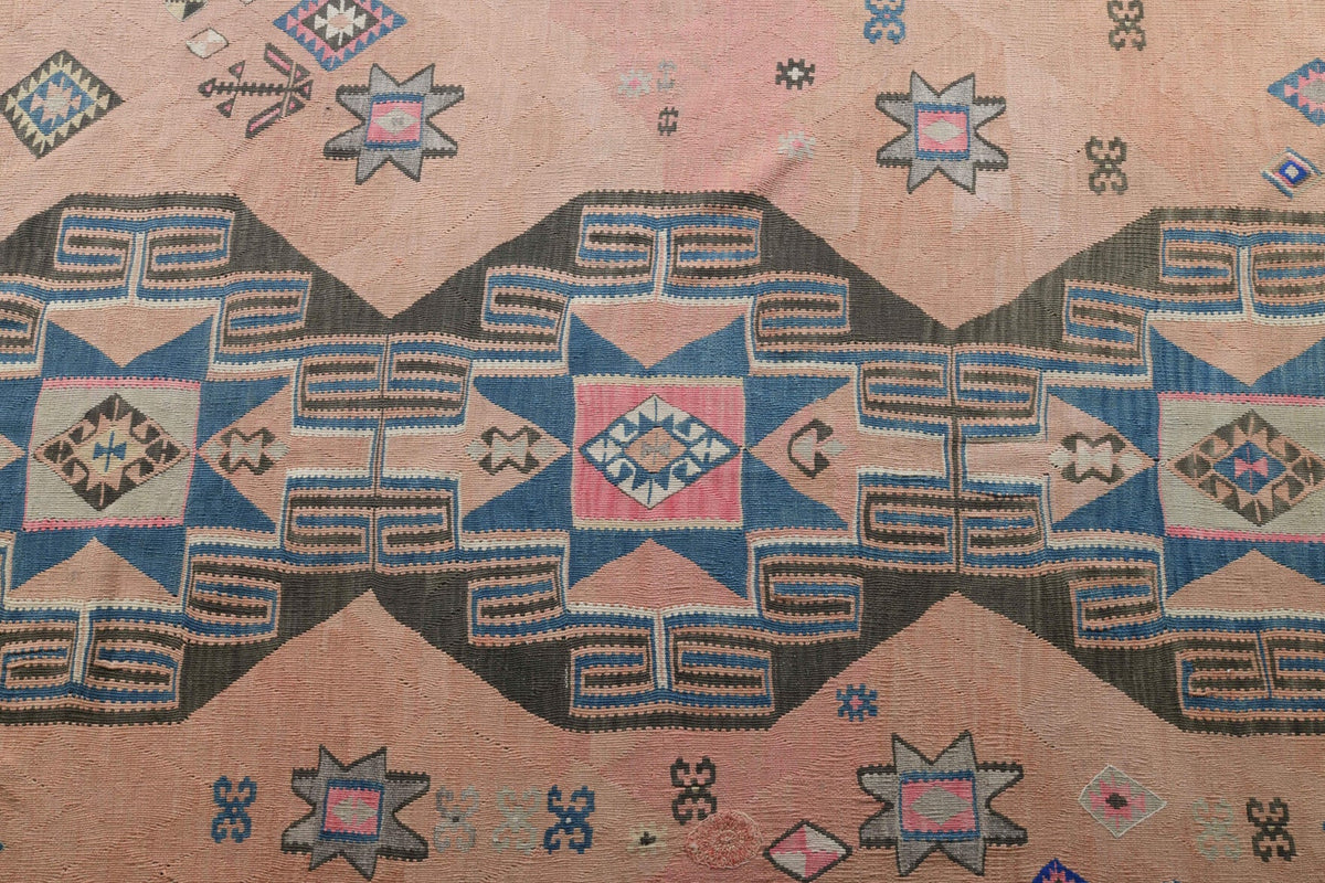 Unique Flatweave Vintage Runner Kilim