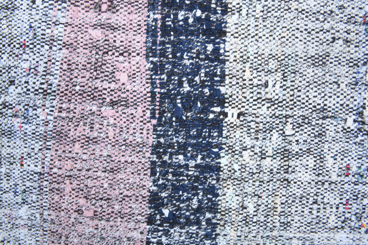 El yapımı vintage yolluk 109x272 cm çizgili desenli yün - mekan görünümü