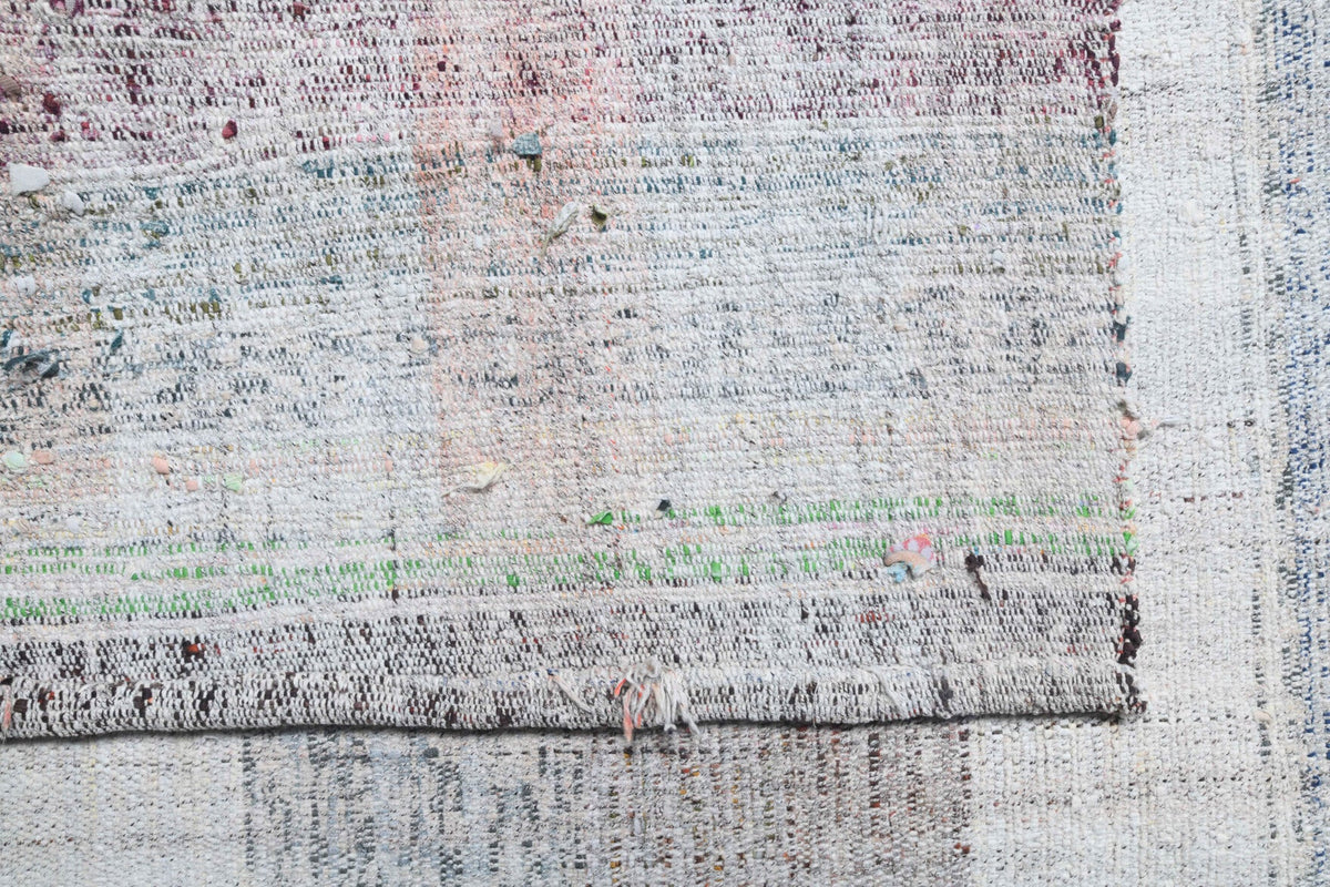 El yapımı vintage yolluk 112x330 cm çizgili desenli yün - mekan görünümü