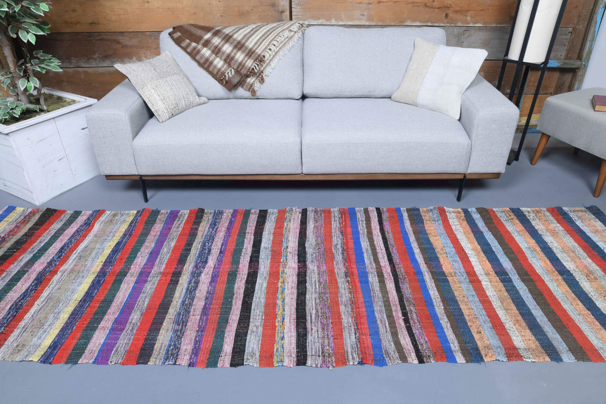 Stiped Colorful Vintage Runner Rug