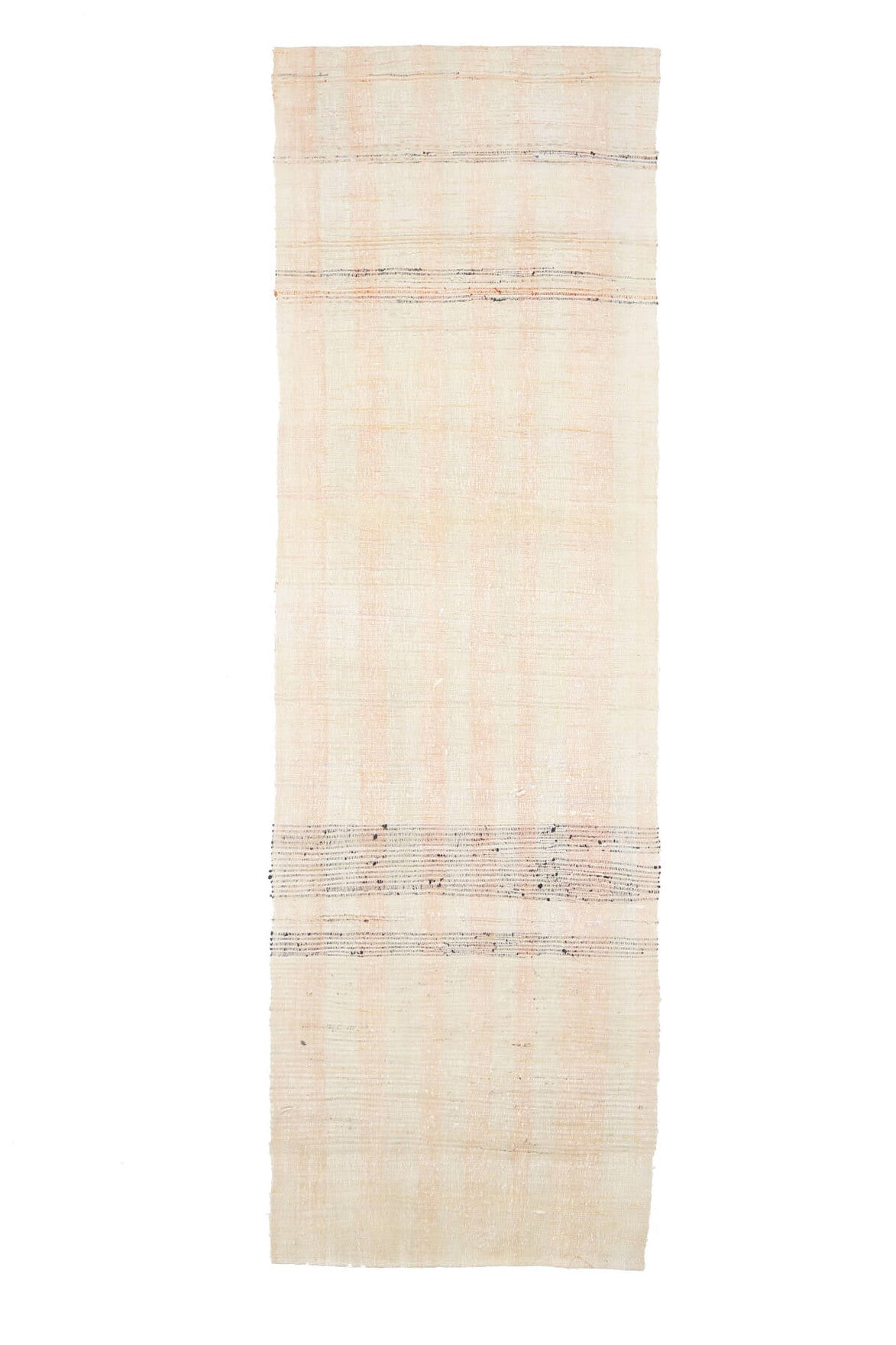 El yapımı vintage yolluk 119x381 cm kilim desenli yün