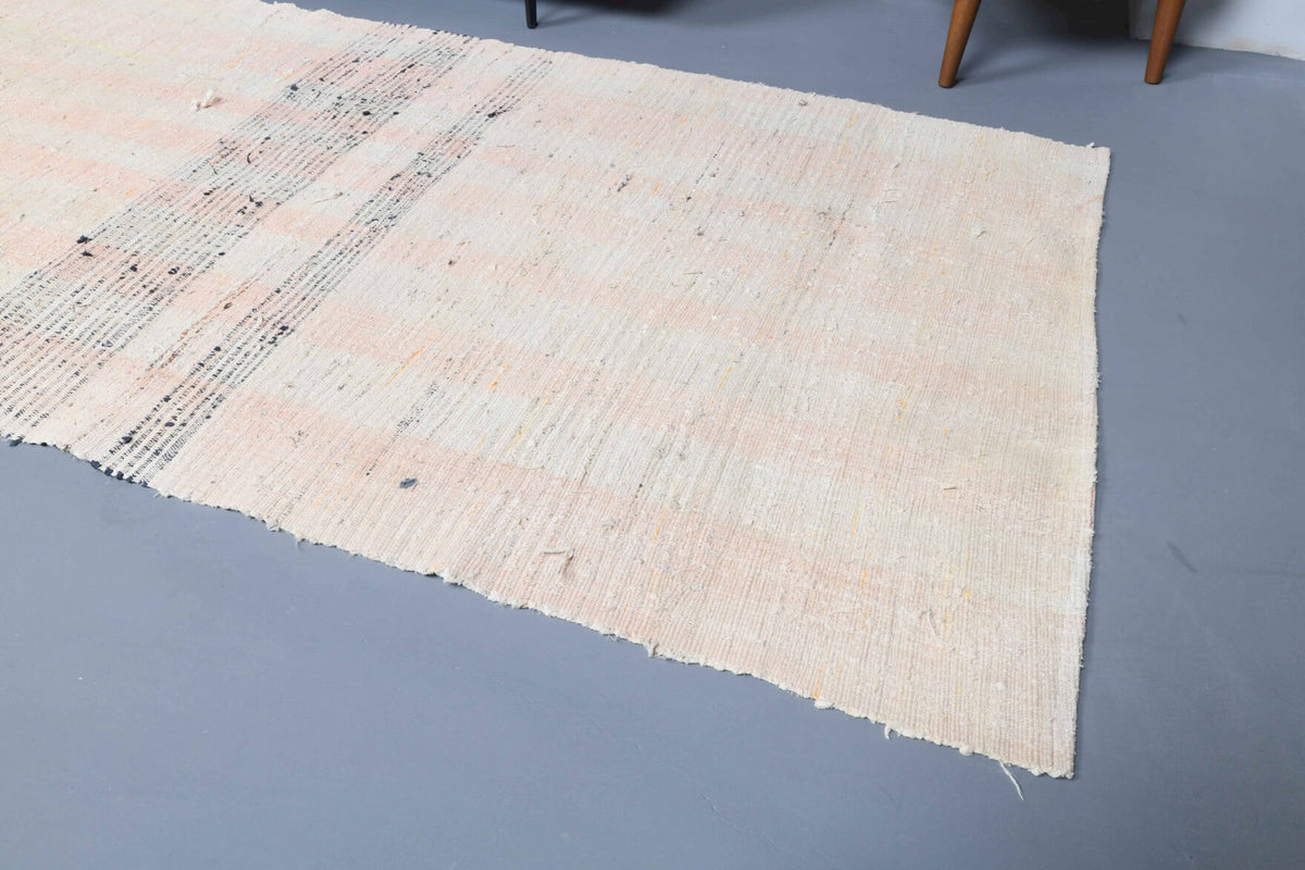 El yapımı vintage yolluk 119x381 cm kilim desenli yün - mekan görünümü