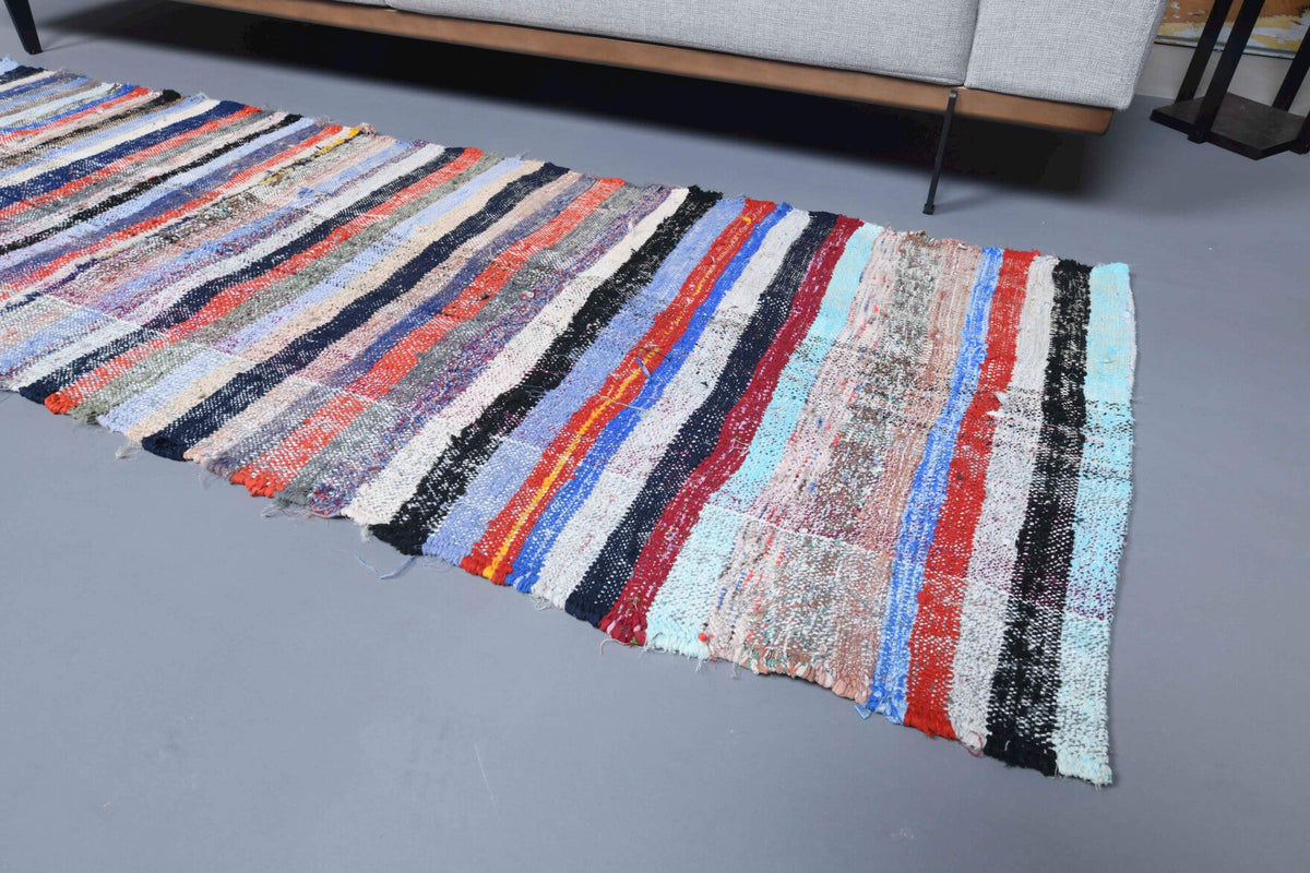Striped Flatweave Vintage Runner Rug