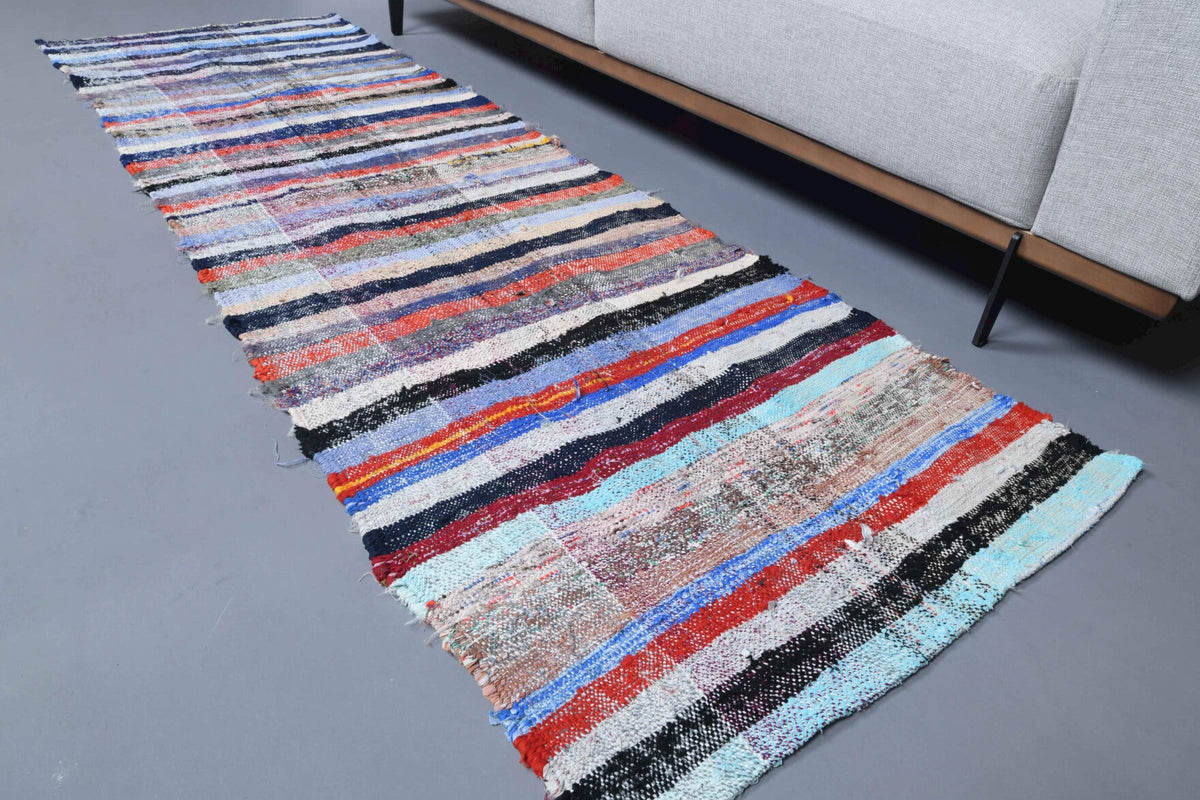 Striped Flatweave Vintage Runner Rug