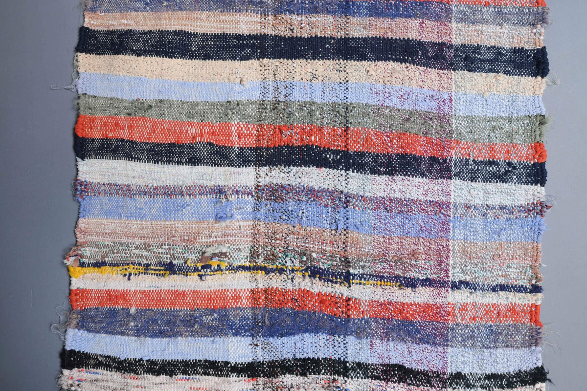 Striped Flatweave Vintage Runner Rug