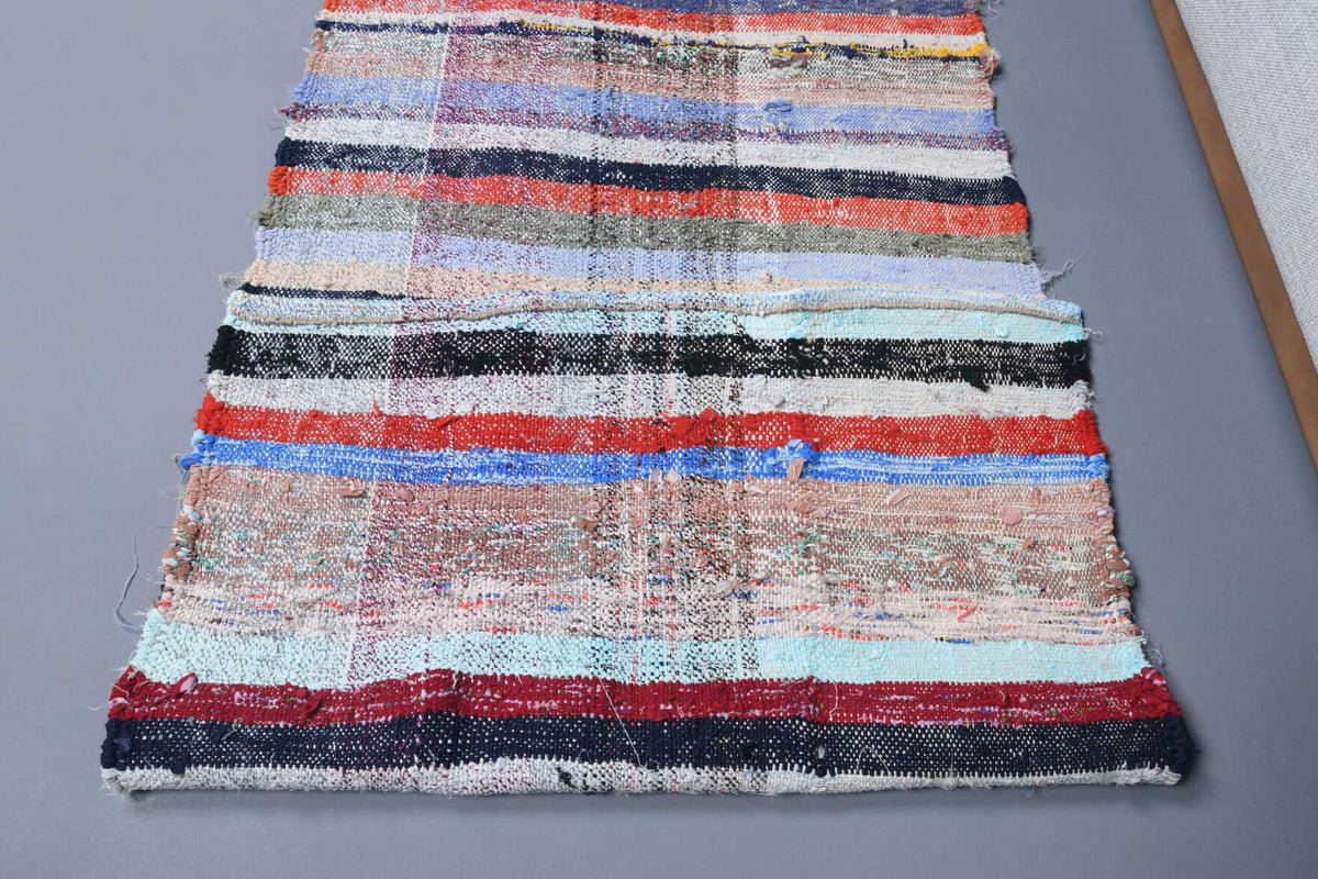 Striped Flatweave Vintage Runner Rug