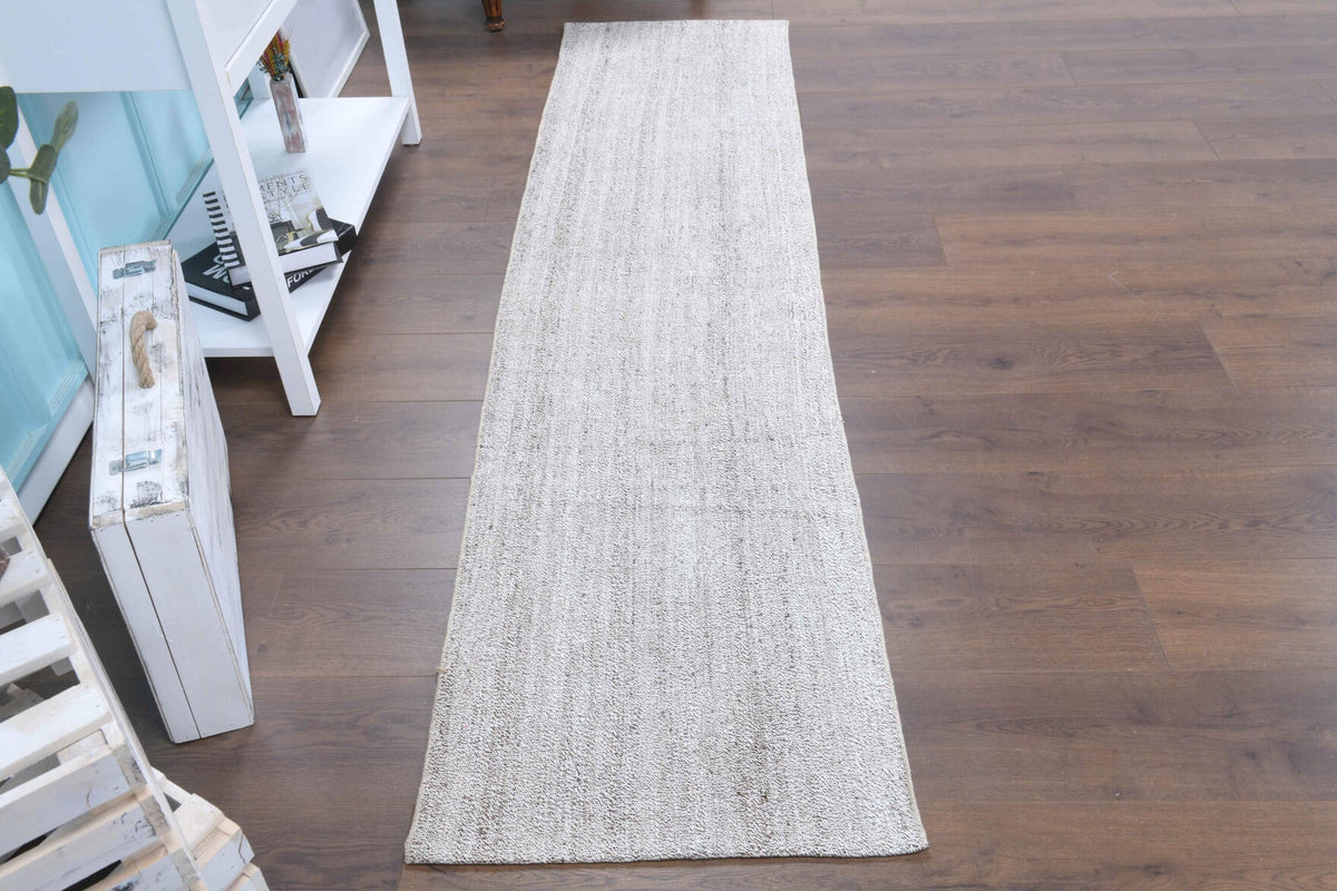 Solid Vintage Flatweave Runner Rug