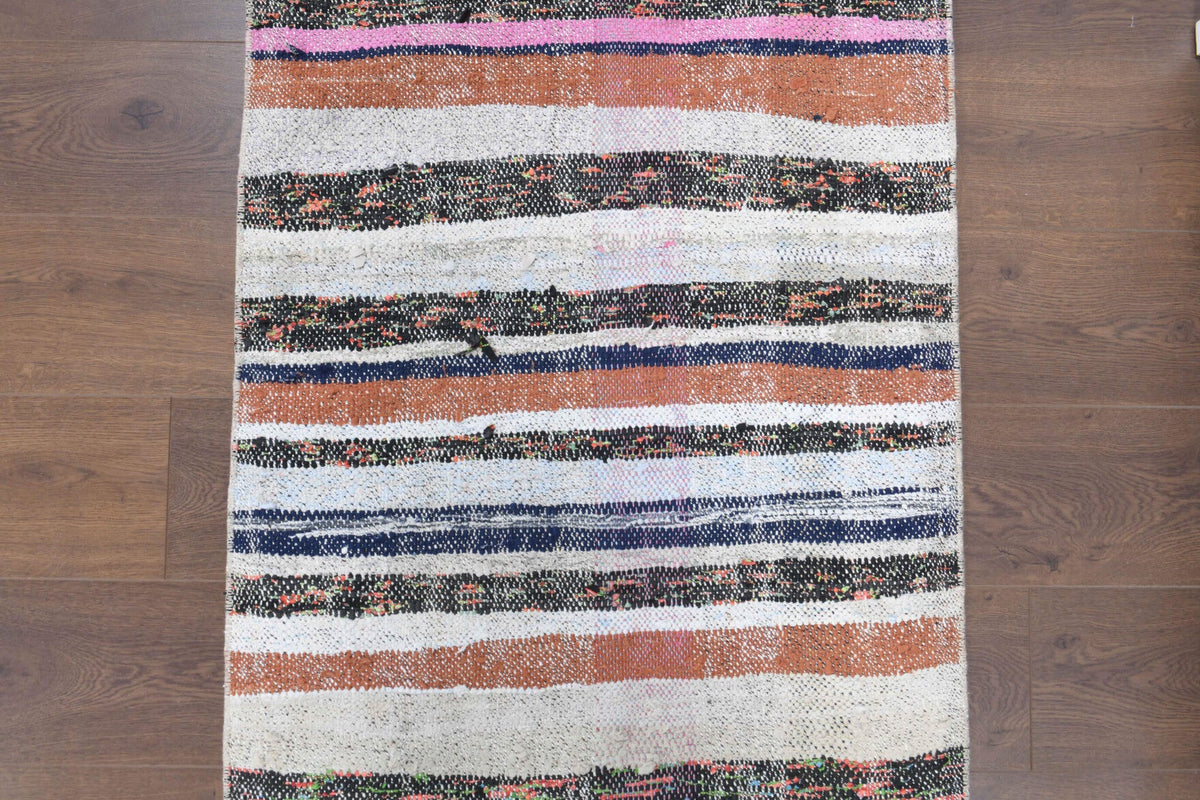 El yapımı vintage yolluk 79x229 cm kilim desenli yün - mekan görünümü