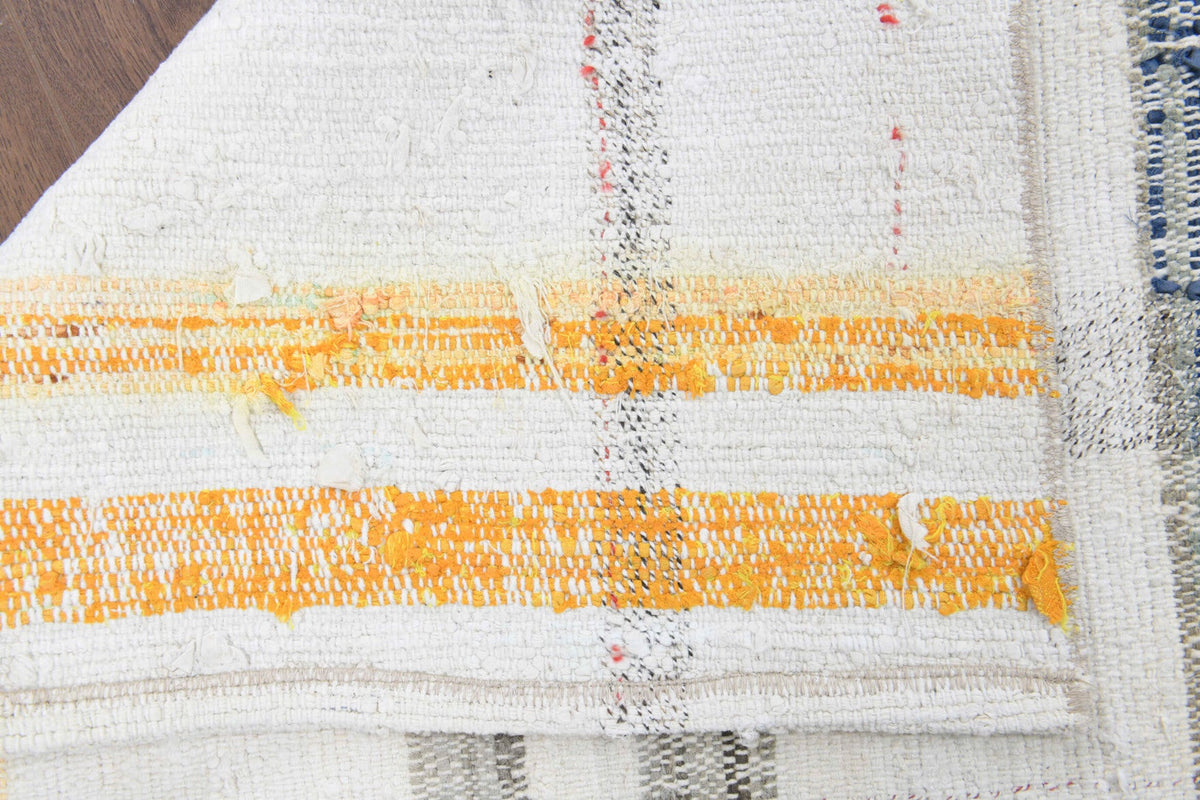 El yapımı vintage yolluk 79x218 cm kilim desenli yün - açık alan görünümü