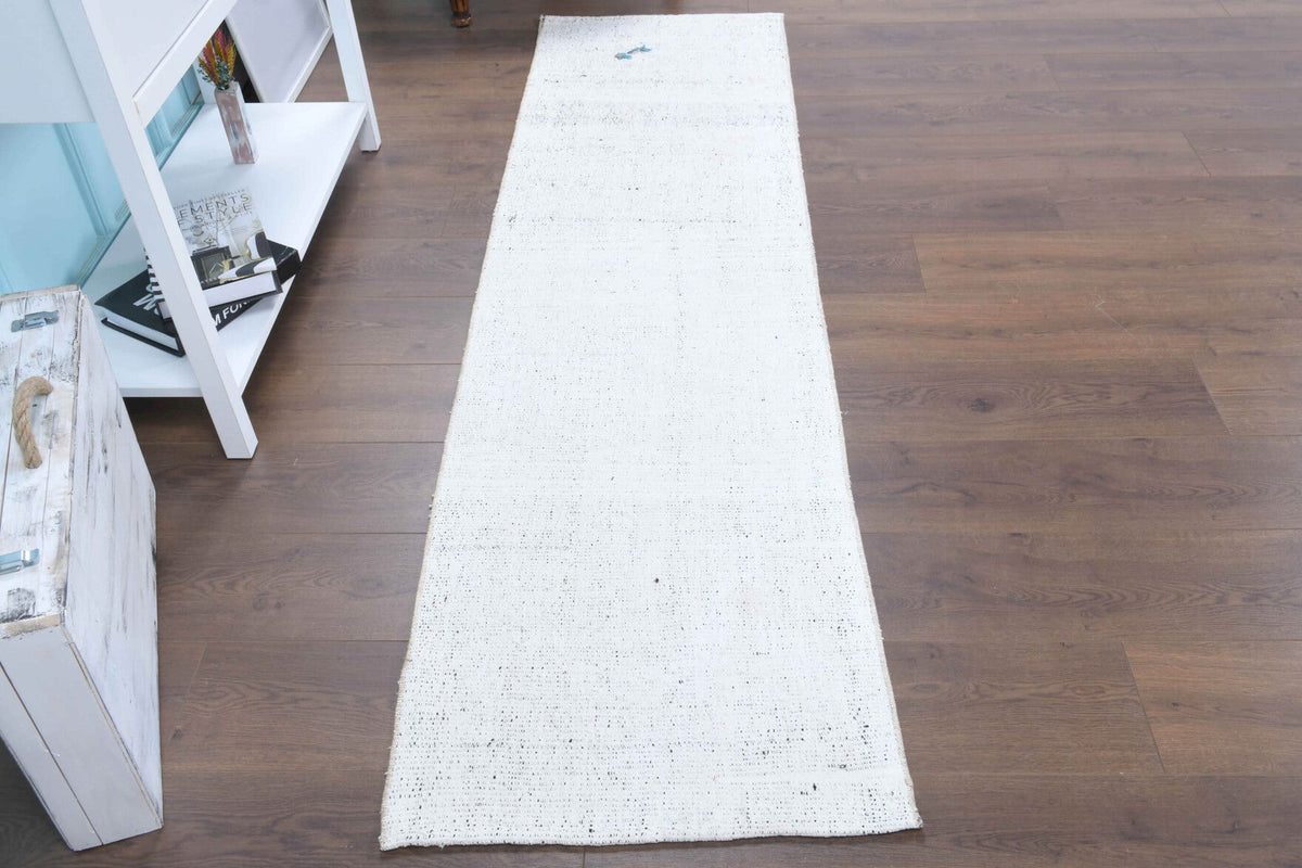 El yapımı vintage yolluk 61x224 cm kilim desenli yün - farklı açıdan görünüm