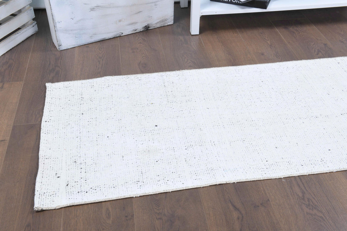 El yapımı vintage yolluk 61x224 cm kilim desenli yün - detay görünümü