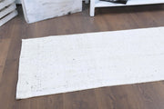 El yapımı vintage yolluk 61x224 cm kilim desenli yün - detay görünümü