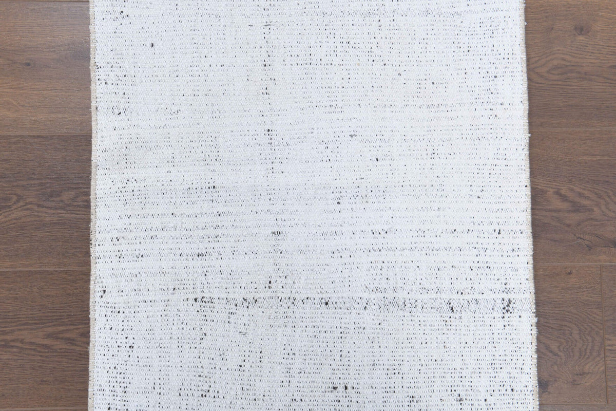 El yapımı vintage yolluk 61x224 cm kilim desenli yün - desen detayı