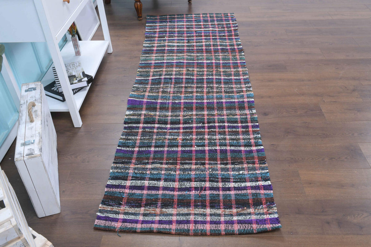 Nomadic Turkish Vintage Kilim Runner Rug