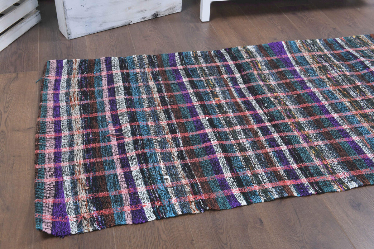 Nomadic Turkish Vintage Kilim Runner Rug