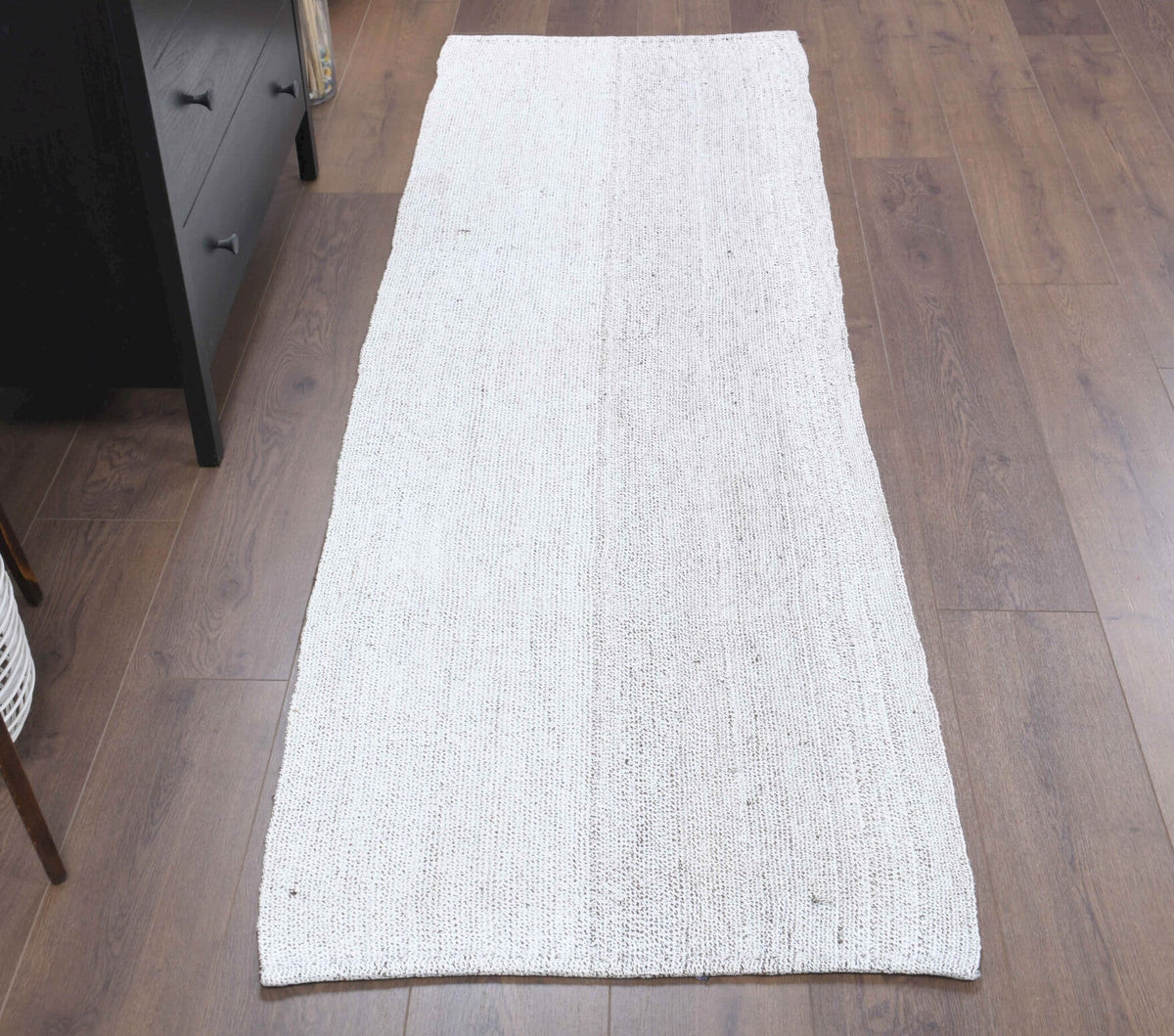 El yapımı vintage yolluk 74x226 cm düz desenli yün - detay görünümü