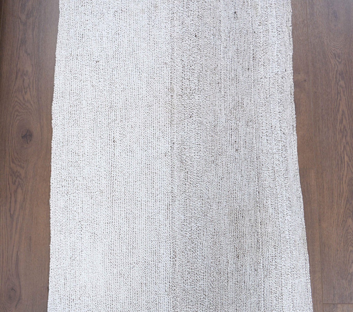 El yapımı vintage yolluk 74x226 cm düz desenli yün - yakın çekim doku detayı