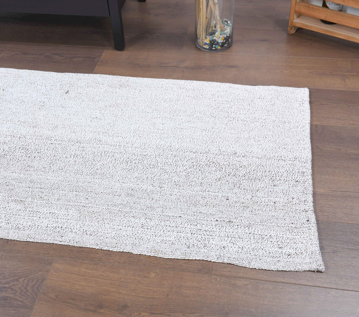 El yapımı vintage yolluk 74x226 cm düz desenli yün - açık alan görünümü