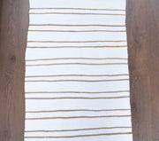 El yapımı vintage yolluk 61x216 cm çizgili desenli yün - detay görünümü