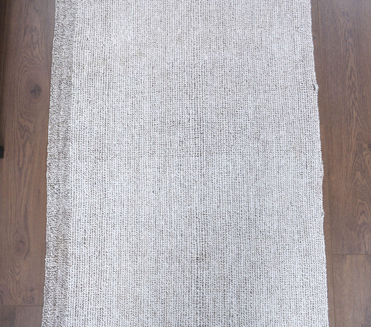El yapımı vintage yolluk 79x241 cm kilim desenli yün - detay görünümü