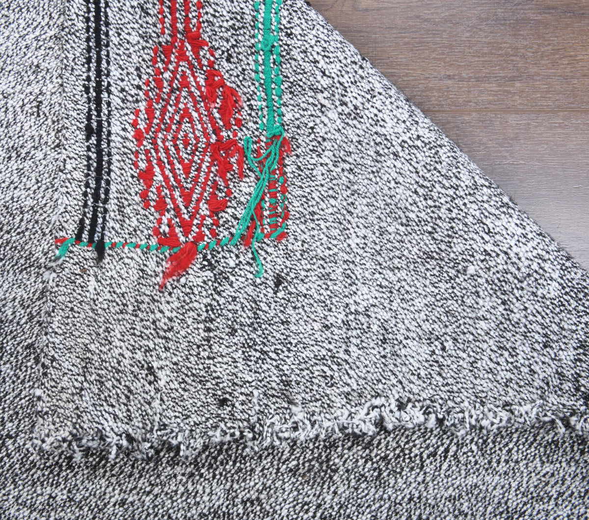 Gray Ethnic Vintage Kilim Runner Rug