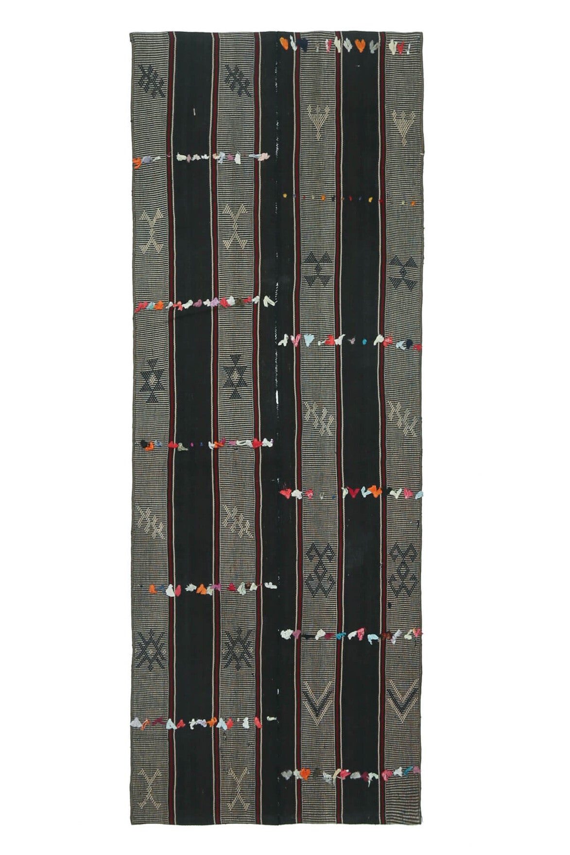 El yapımı vintage yolluk 86x234 cm çizgili desenli yün - mekan görünümü
