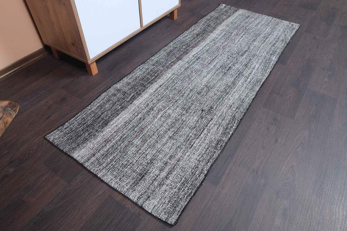 El yapımı vintage yolluk 71x183 cm düz desenli yün - detay görünümü