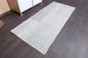 1960'lardan Anadolu kökenli kilim motifli vintage kilim yolluk, 86x194 cm