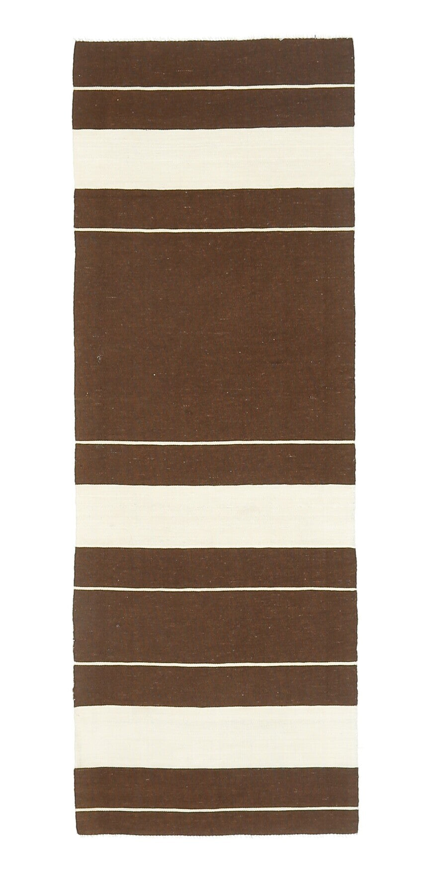 Vibrant Brown Vintage Kilim Runner Rug