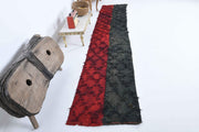 1960'lardan Anadolu kökenli düz zeminli vintage kilim yolluk, 70x381 cm