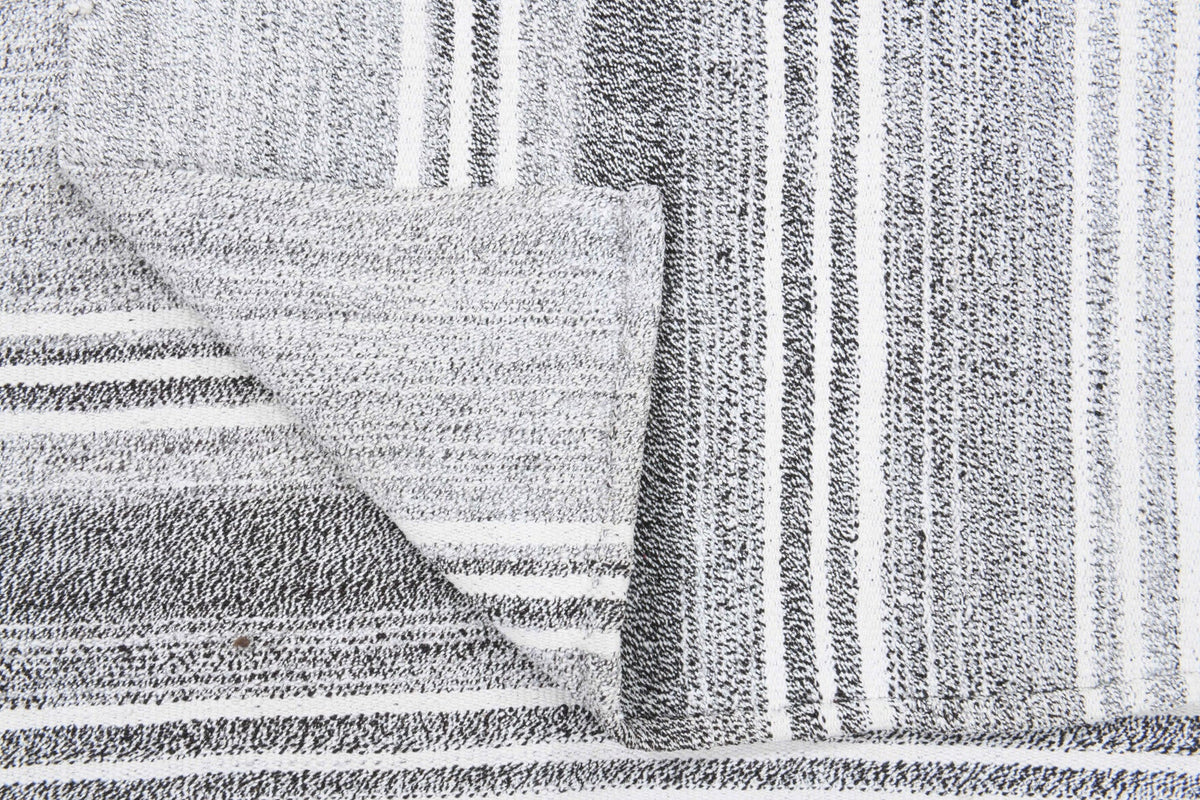 El yapımı vintage yolluk 135x287 cm çizgili desenli yün - mekan görünümü