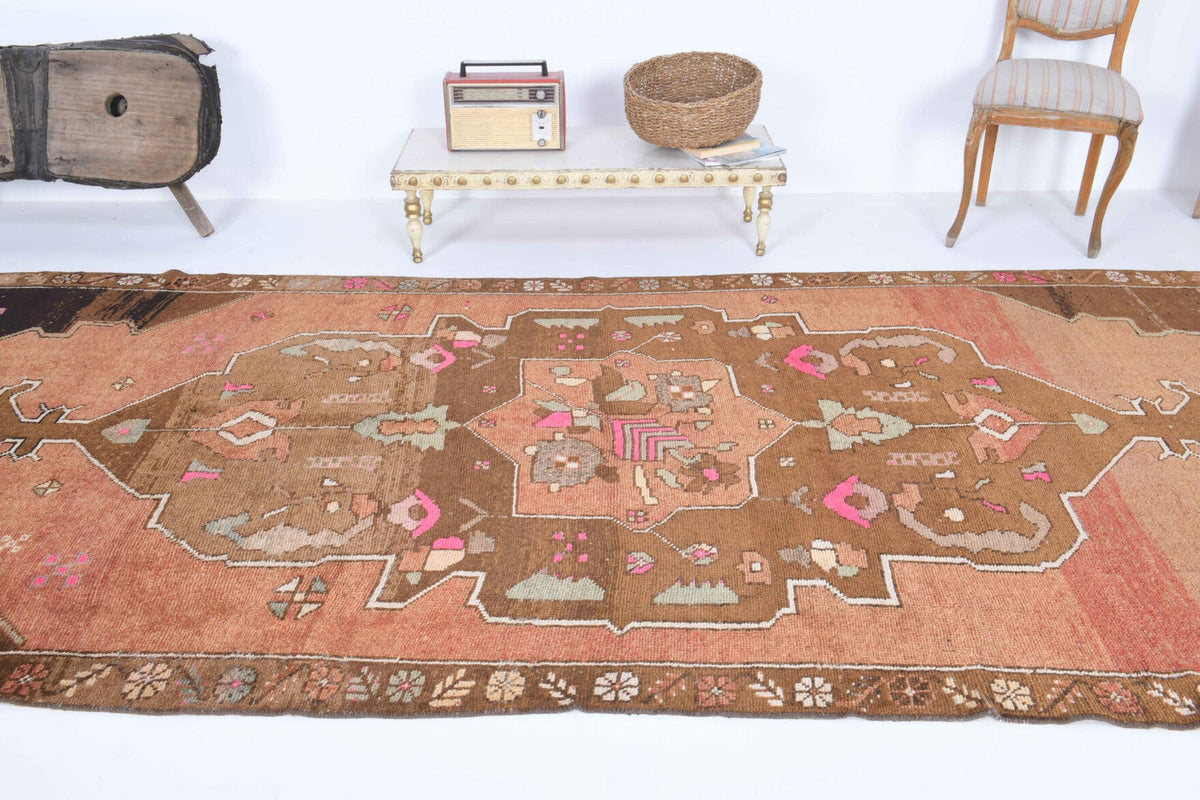 Vintage Oriental Anatolain Wide Runner Rug