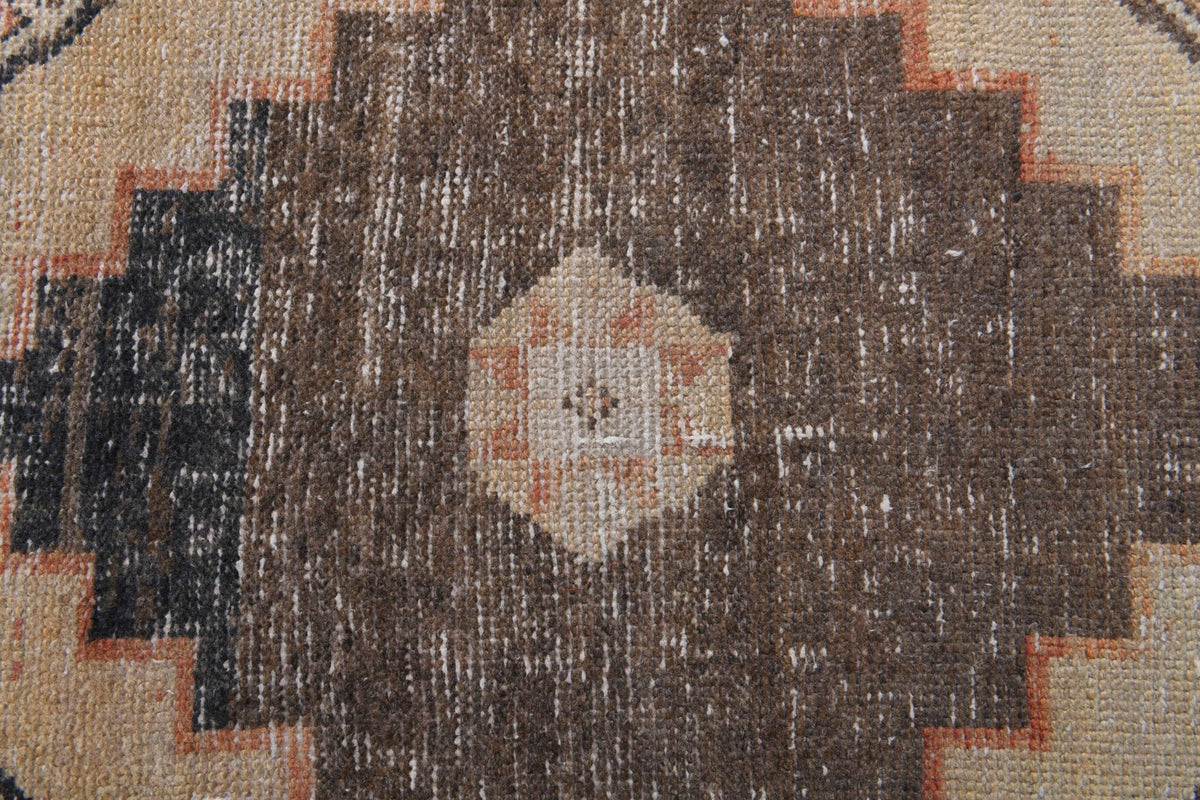 El yapımı vintage yolluk 79x307 cm geometrik desenli yün - mekan görünümü