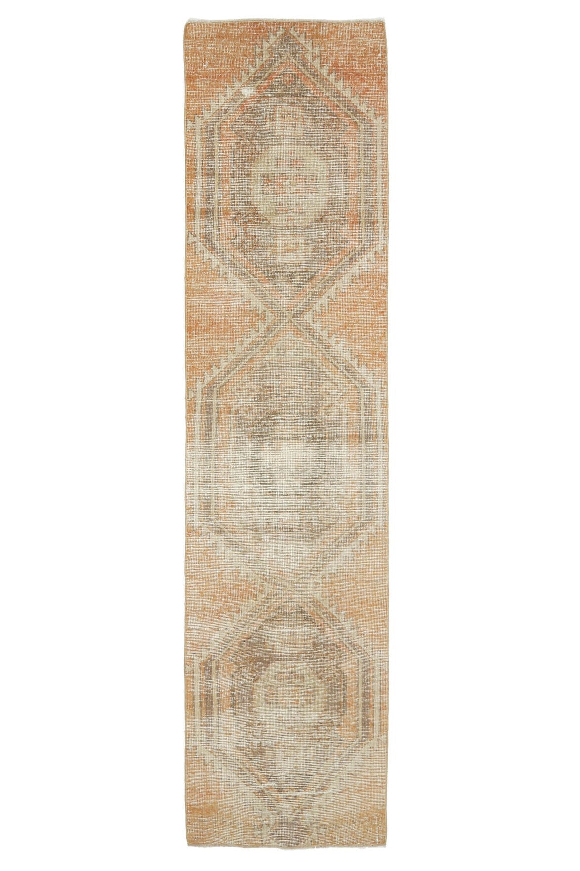 El yapımı vintage yolluk 74x310 cm oryantal desenli yün - farklı açıdan görünüm