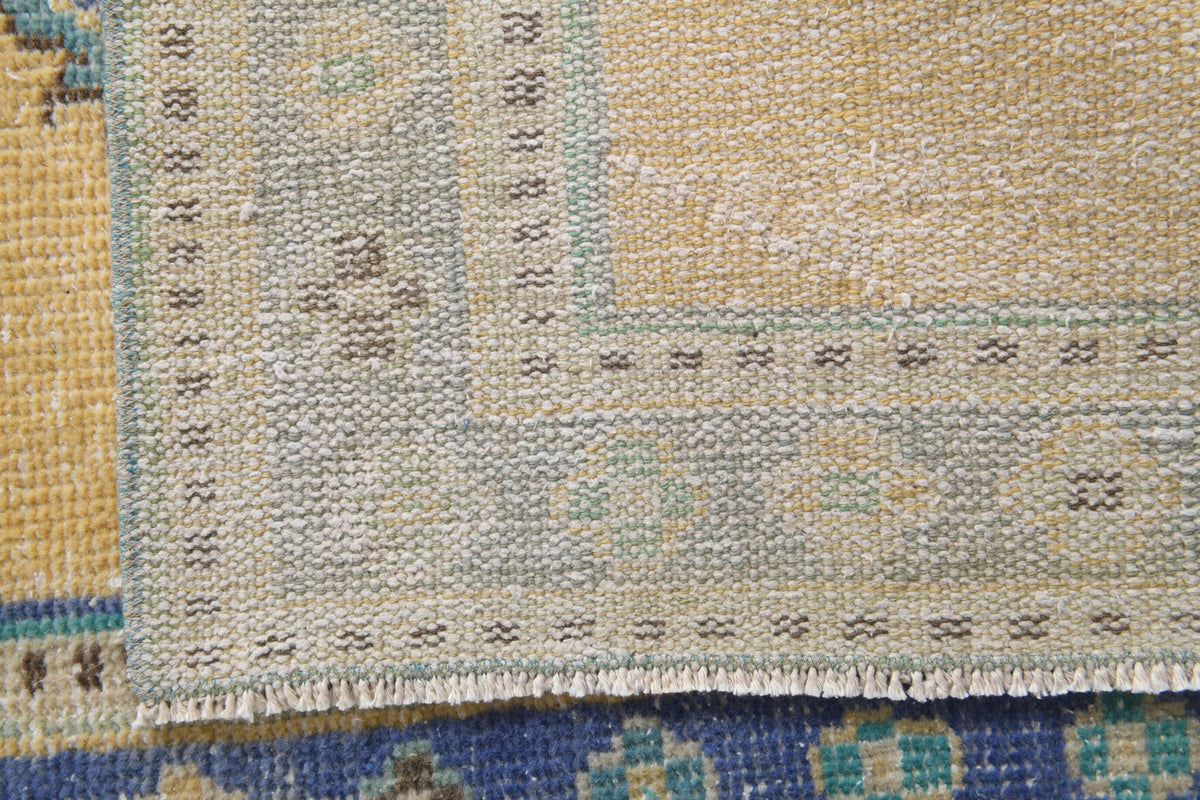 El yapımı vintage yolluk 79x340 cm oryantal desenli yün - mekan görünümü