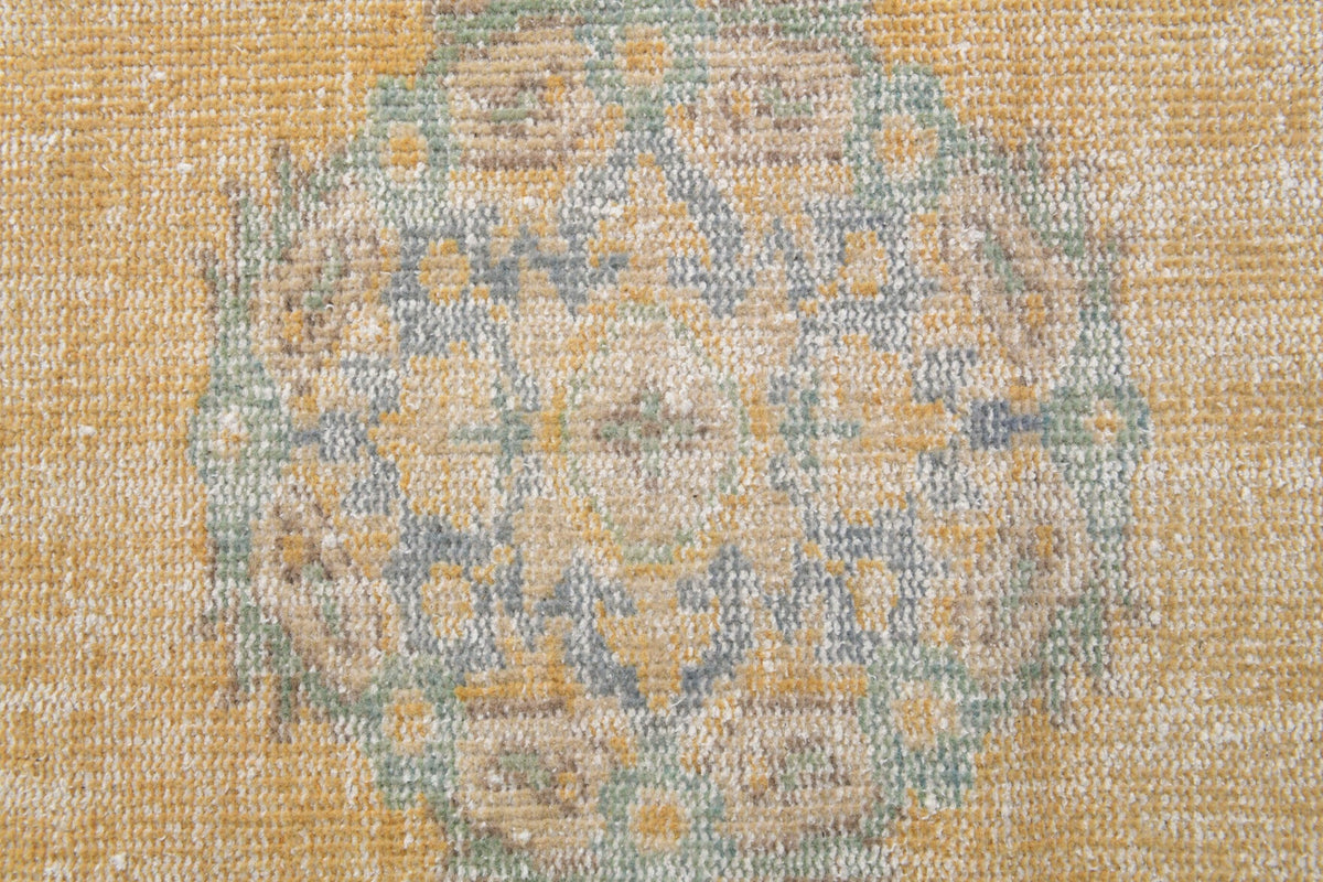 El yapımı vintage yolluk 71x340 cm oryantal desenli yün - desen detayı