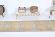 El yapımı vintage yolluk 71x340 cm oryantal desenli yün - detay görünümü