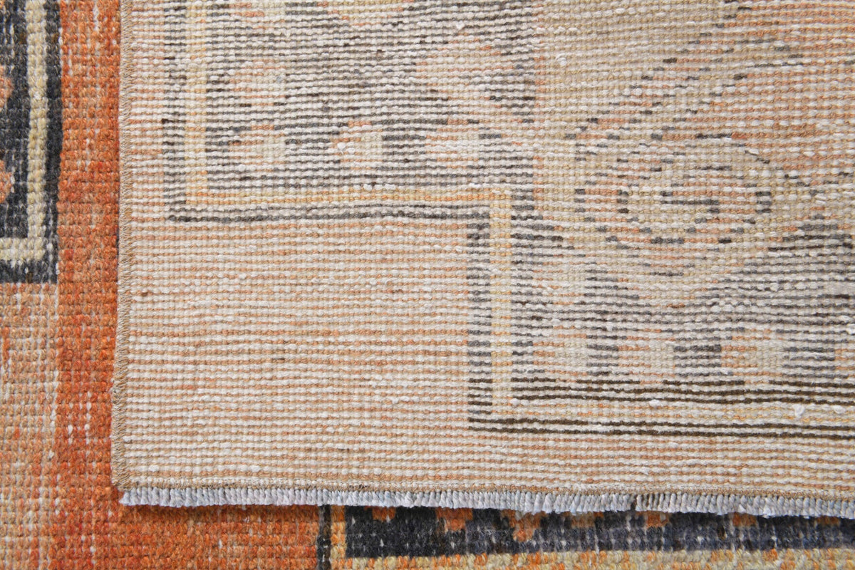 El yapımı vintage yolluk 76x351 cm oryantal desenli yün - desen detayı