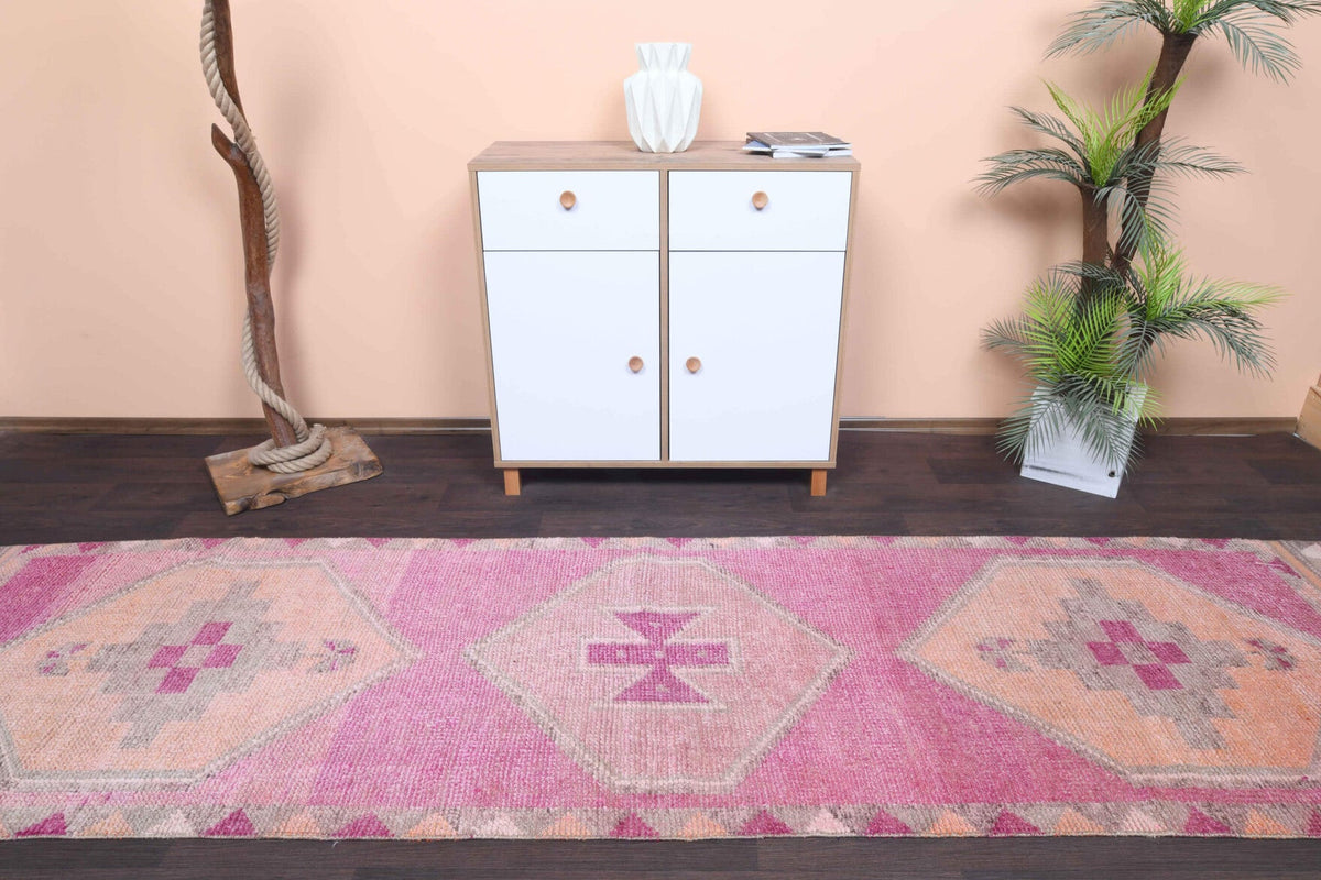 Turkish Anatolian Vintage Runner Rug
