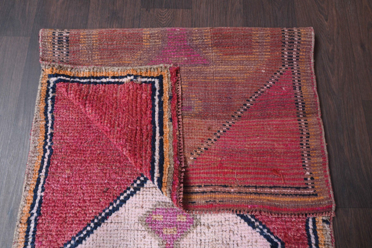 El yapımı vintage yolluk 81x269 cm i̇nsan figürlü desenli yün - açık alan görünümü