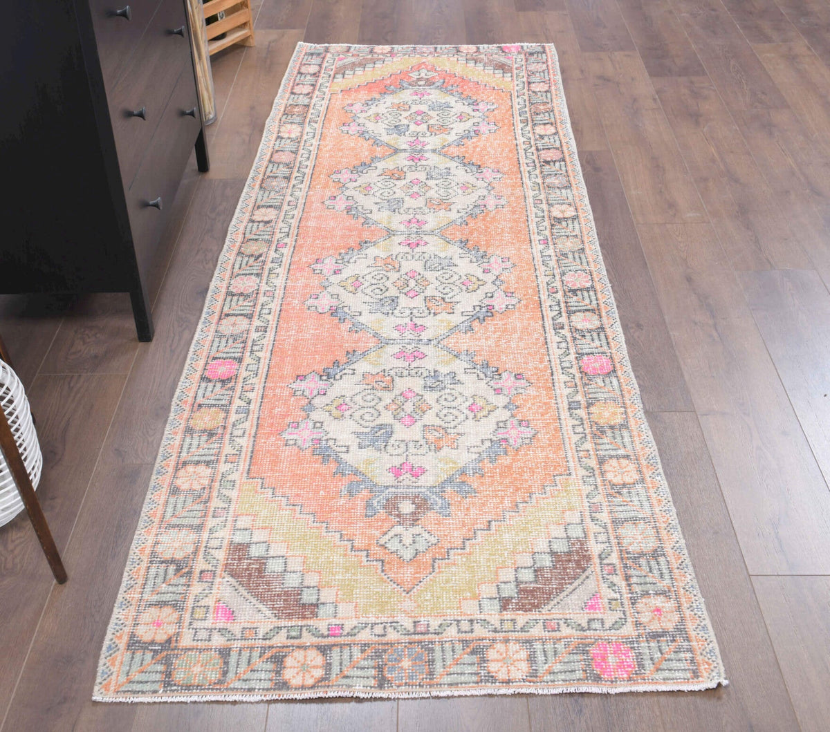 Hallway Vintage Anatolian Runner Rug