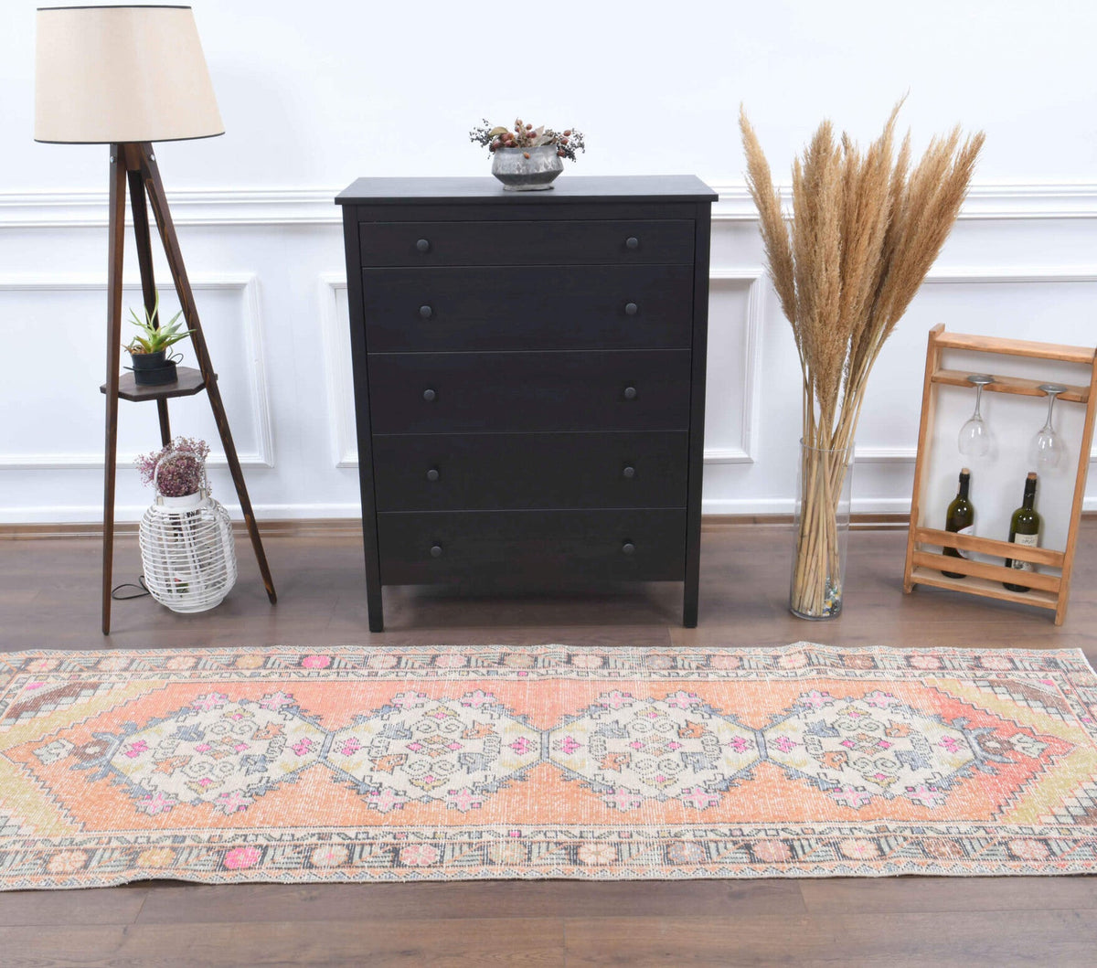 Hallway Vintage Anatolian Runner Rug