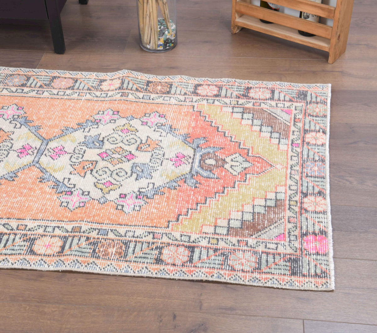 Hallway Vintage Anatolian Runner Rug
